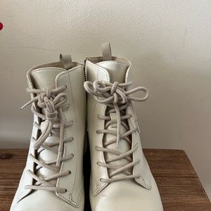Everlane White Combat Boots